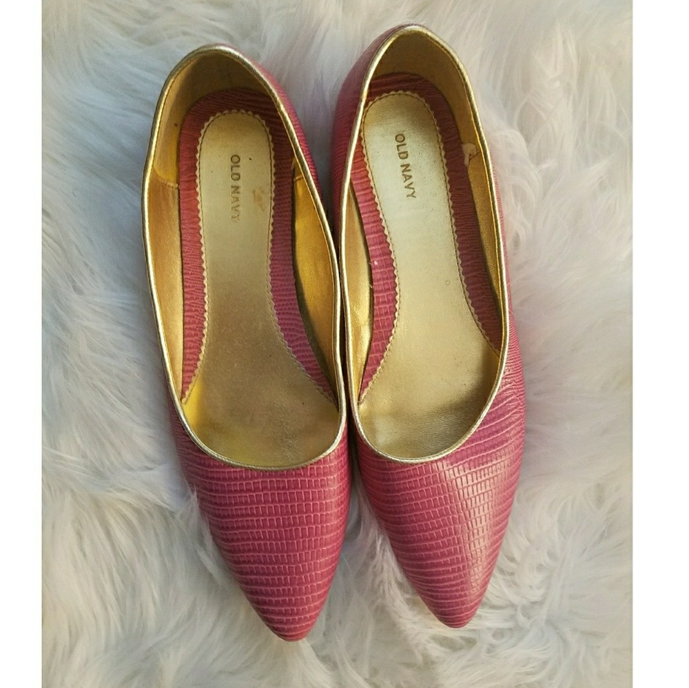 Old Navy Pink & Gold Flats